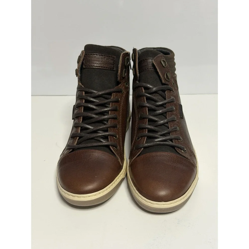 Bullboxer Laytone Brown Leather Lace Up High Top Sneakers Men's Size 8 New